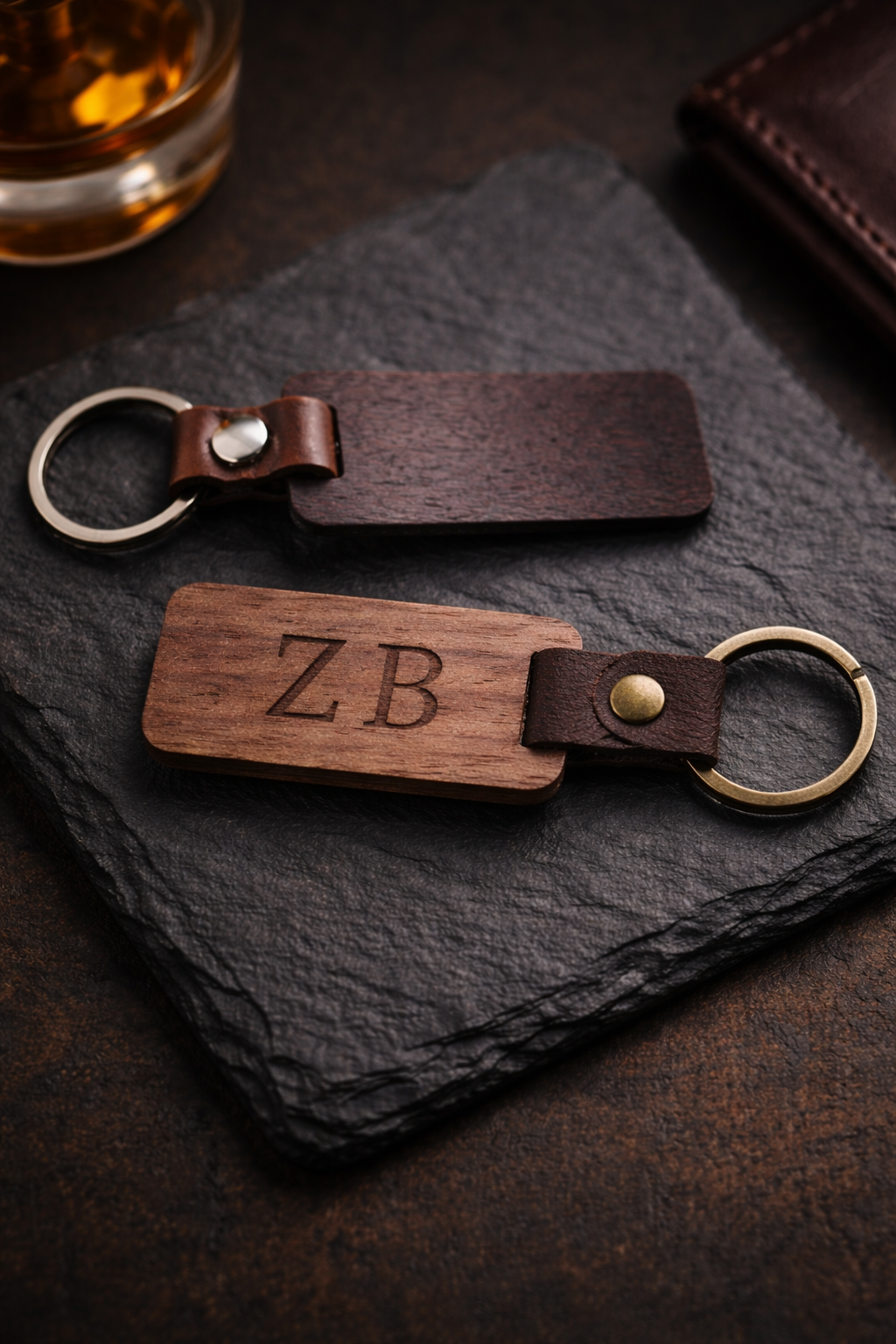 Personalized Reclaimed Wood Keychains