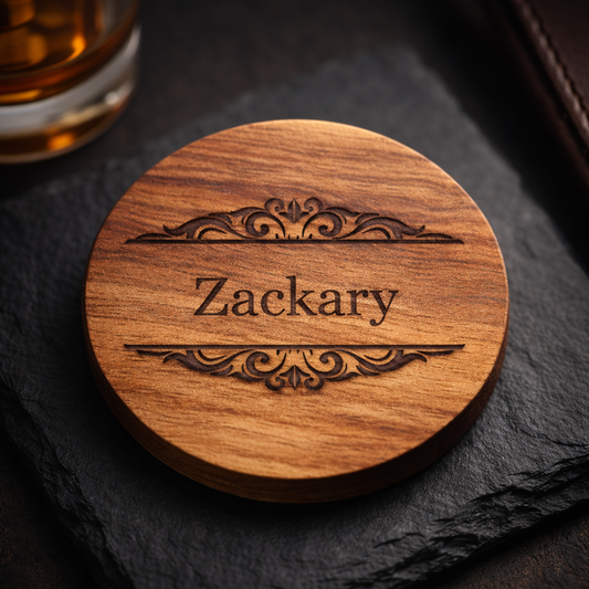 Personalized Acacia Wood Coaster