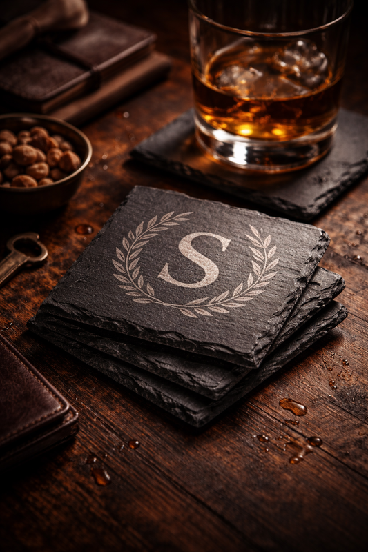 Bespoke Statement Coaster in Natural Slate